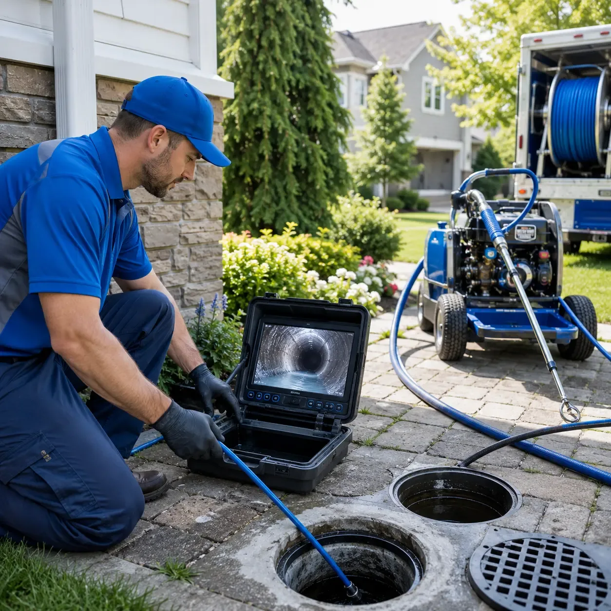 Outdoor drain cleaning professionals serving Wallaceton, PA